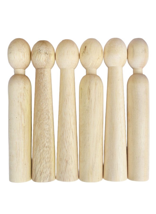 Ormango مجموعة دمى خشبية كبيرة الحجم من أورمانجو، غير مطلية وغير مكتملة، ذكور وإناث، للأطفال، مجموعة من 8 قطع - Image 5